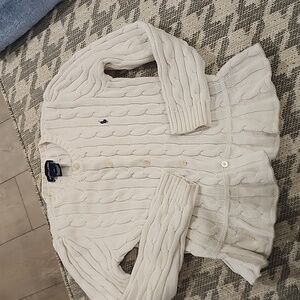 *EUC* Polo Cableknit peplum cardi!
